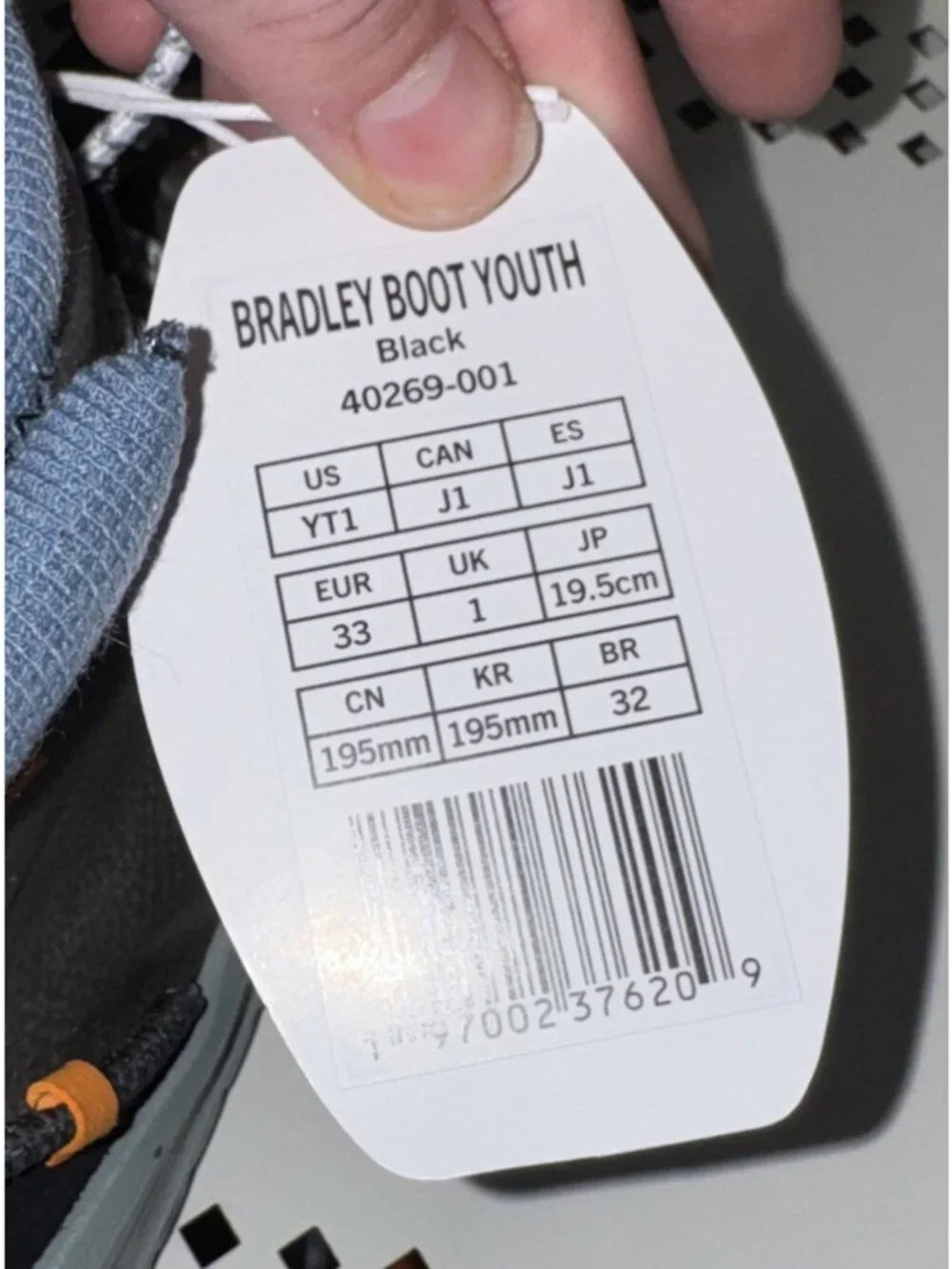 Hey Dude Bradley Boot Boys Youth Casual Leather Boots Size 1 Gray Black Blue